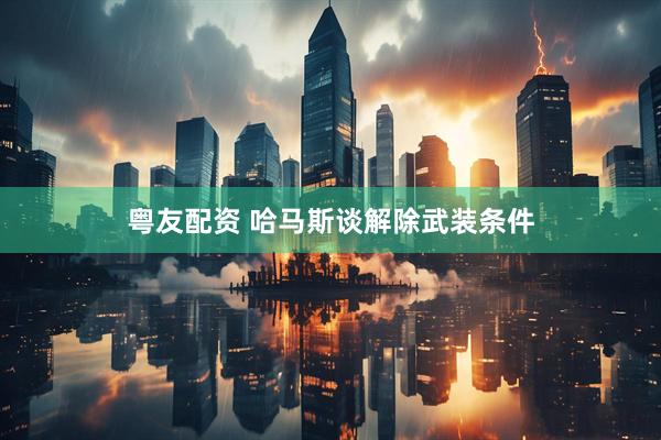 粤友配资 哈马斯谈解除武装条件